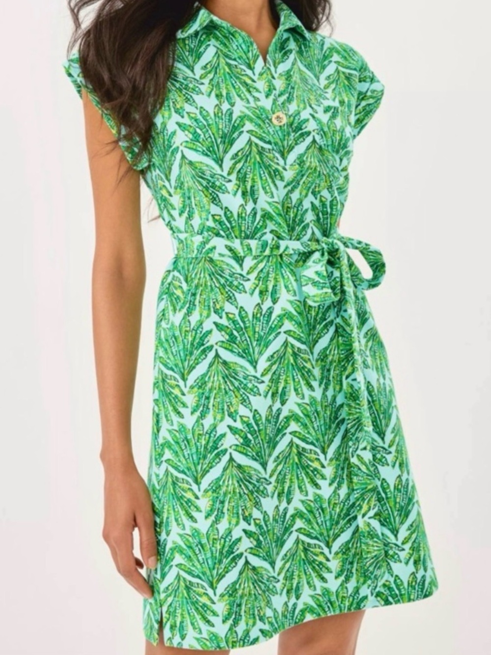 NWT Lilly Pulitzer XL Emersyn Dress “Kitts Green Crossgrain Shady Babe” sz XL - Picture 3 of 11